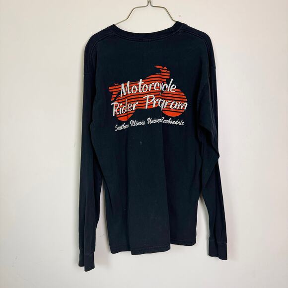 Gildan VINTAGE SIUC Motorcycle Rider Program Long Sleeve‎ shirt Size LARGE - Picture 7 of 10